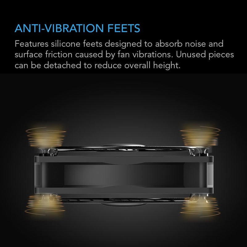 AC Infinity مروحة AC Infinity MULTIFAN S4، مروحة USB هادئة 140 مم، معتمدة من UL لتبريد خزانات أجهزة الاستقبال DVR وPlayStation وXbox والكمبيوتر - Image 5